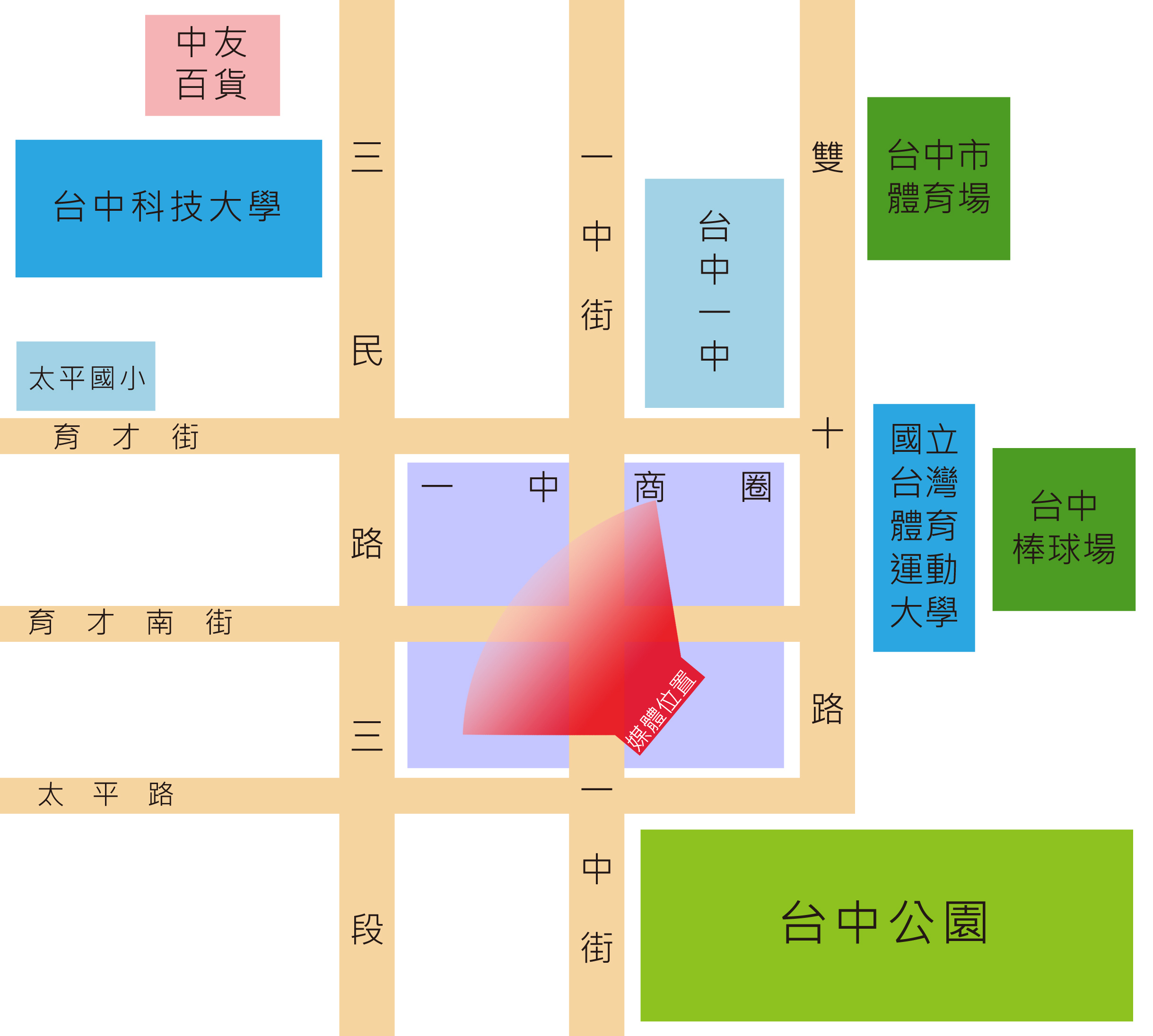 台中一中街60號戶外看板(一中商圈)-2-日照